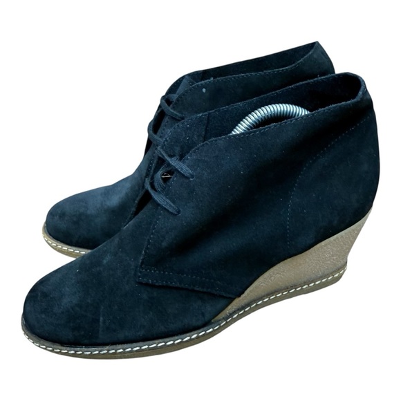 J. Crew Shoes - J.Crew Women's size 10 Black Suede Wedge Ankle Boots